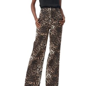 Trina Turk Brown and Black Wide Leg Pants